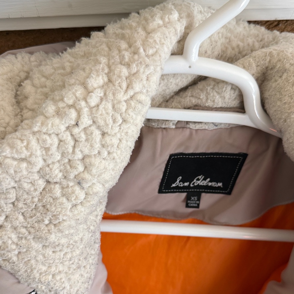 Sam Edelman Cream Jacket with Orange Lining - Picture 2 of 3